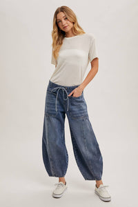 Willow Sheer Knit Crew Neck Tee – Cream & Rust Lightweight Layering Top