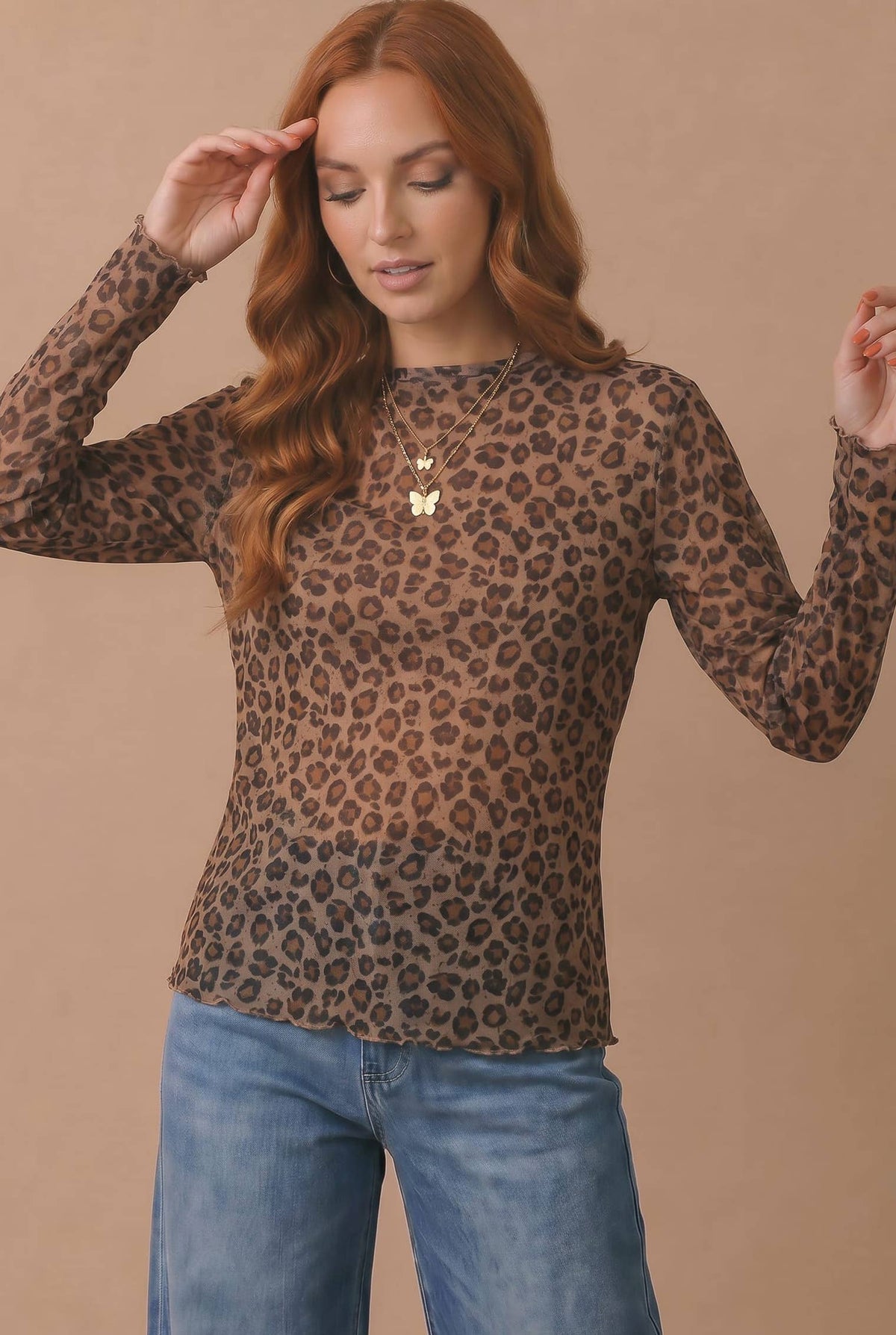 Wild Thing Leopard Mesh Top
