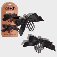 KITSCH Skeleton Flat Claw Clips 2pc Set