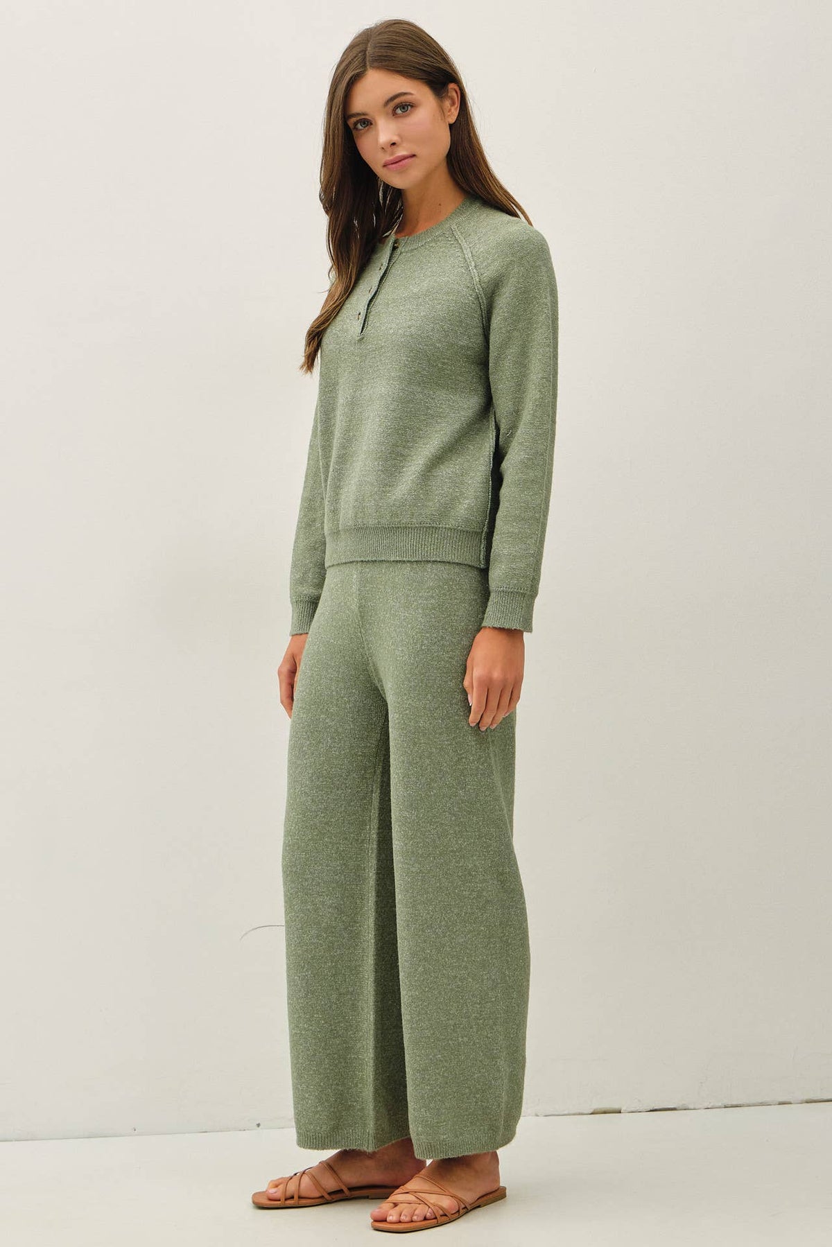Take It Easy Henley Sweater