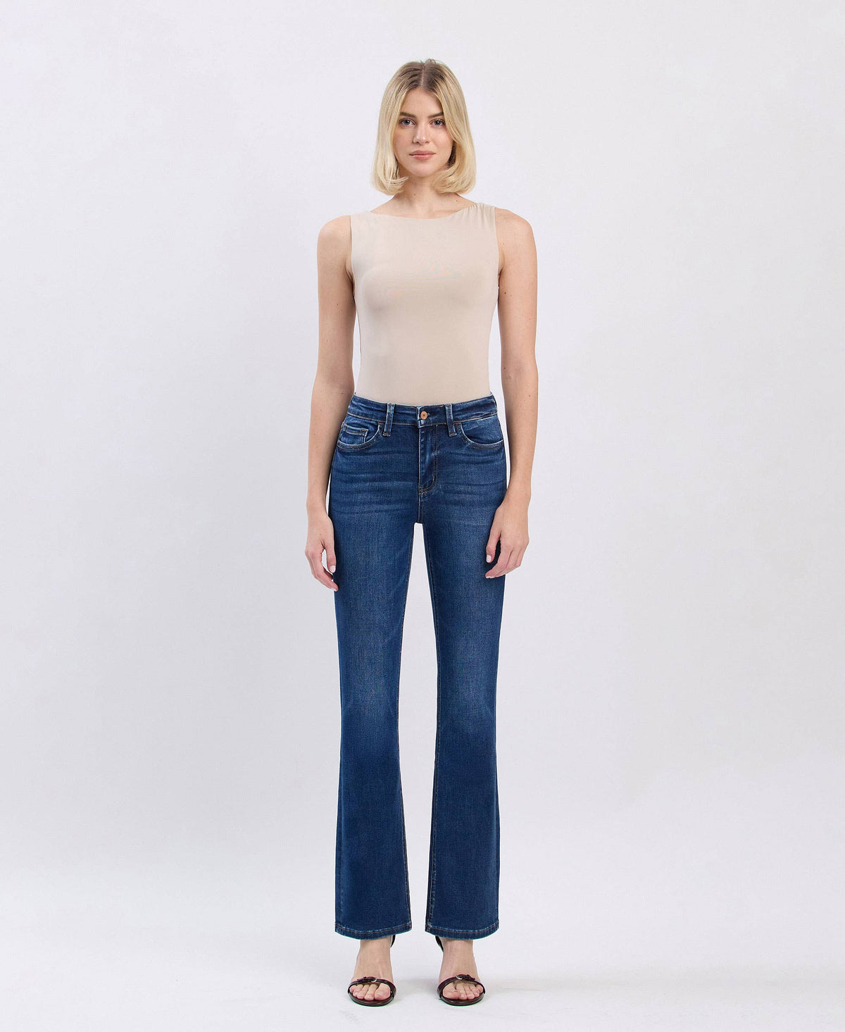 Savannah High Rise Bootcut Jeans – Full Length Comfort Stretch Denim