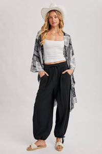 JOGGER HAREM DRAWSTRING PANTS: LT.OLIVE / M