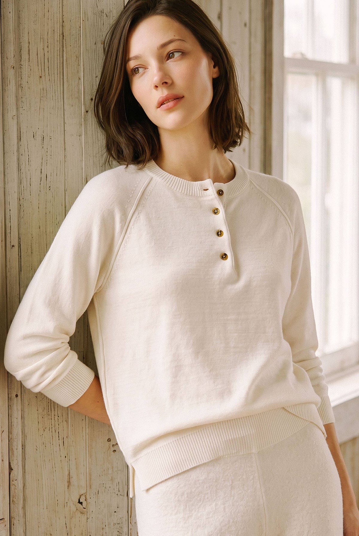Take It Easy Henley Sweater