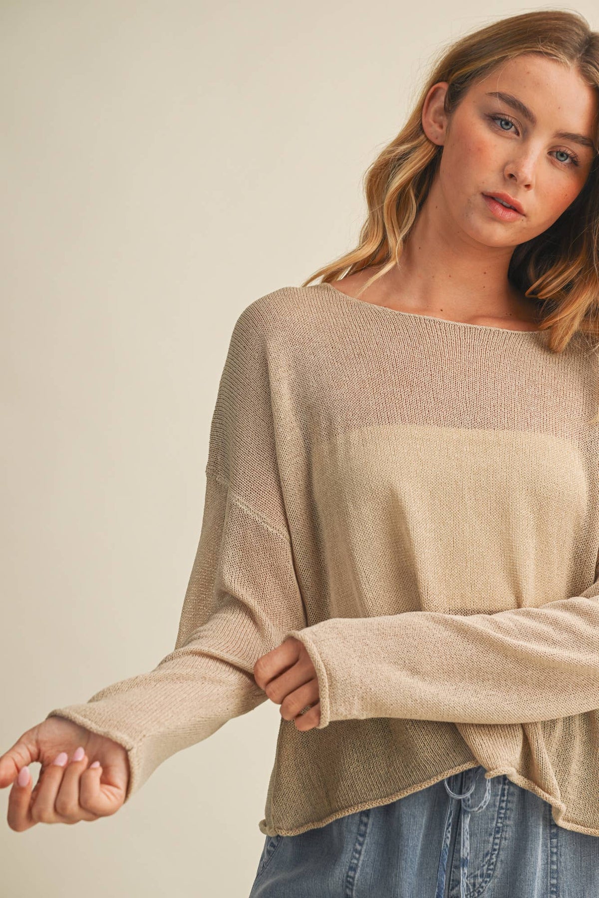 The Coastal Breeze Open Knit Sweater