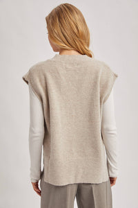 The Marlowe V-Neck Sweater Vest – Women’s Knit Layering Top, Classic Ribbed Trim, Neutral Fall Outfit Essential