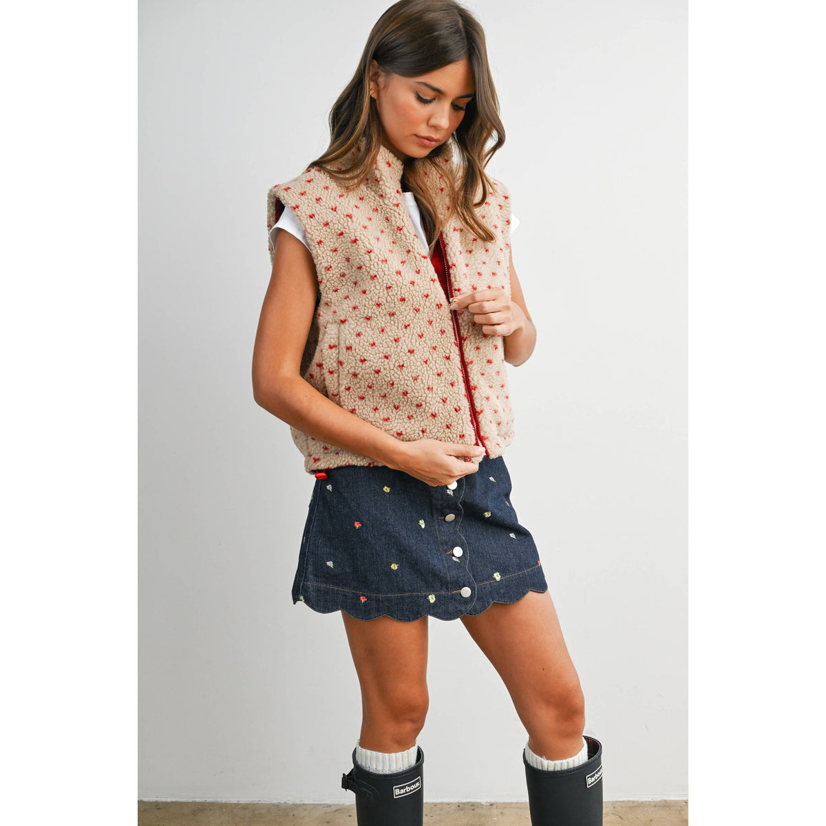 Juniper Lane Floral Fleece Vest