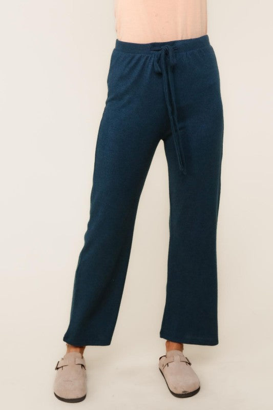 Evergreen Cozy Hacci Lounge Set – Soft Knit Top & Straight-Leg Pant Duo | Northern Belle Boutique