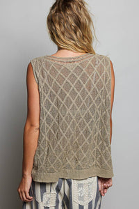 The Marlowe Crochet Tank: Taupe