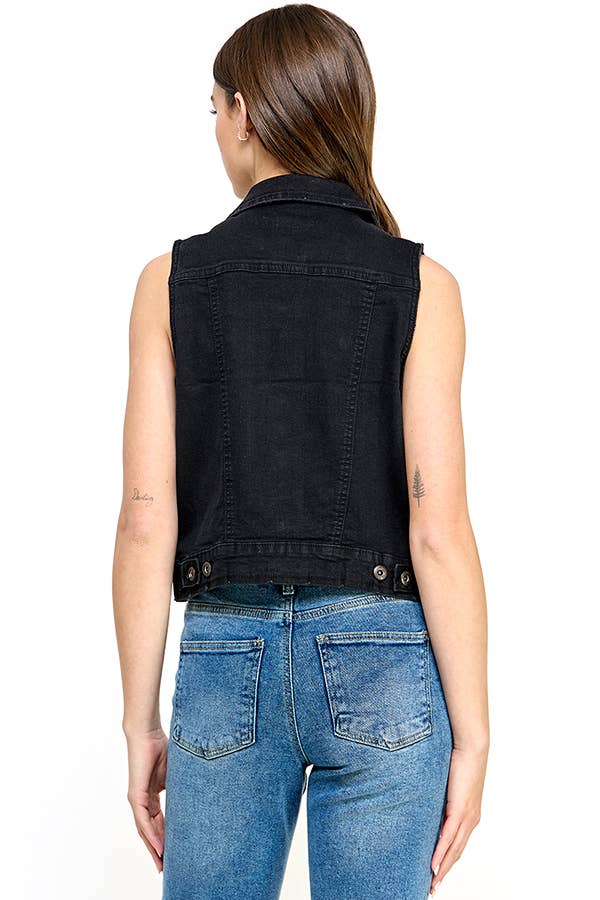 Women's Spandex Vest with Distressed: S-M-L-XL(1-2-2-1)6pcs/pack / 98% Cotton 2% Spandex / LIGHT