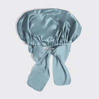 Kitsch Adjustable Oversized Satin Bonnet- Haze Blue
