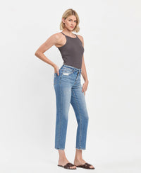 Oakley High Rise Tapered Straight Jeans – Vervet by Flying Monkey (Comfort Stretch, Light Distressing)