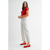 The Harbor Stripe Wide Leg Crop Pants | Coastal Summer Trousers