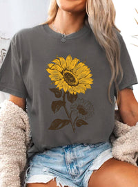SUNFLOWER GRAPHIC TSHIRTS: NATURAL