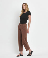 Vervet by Flying Monkey "Kate" Slim Barrel Jeans – Mocha Brown