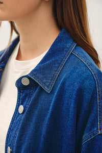 The Dylan Ultra Soft Stretch Denim Shacket