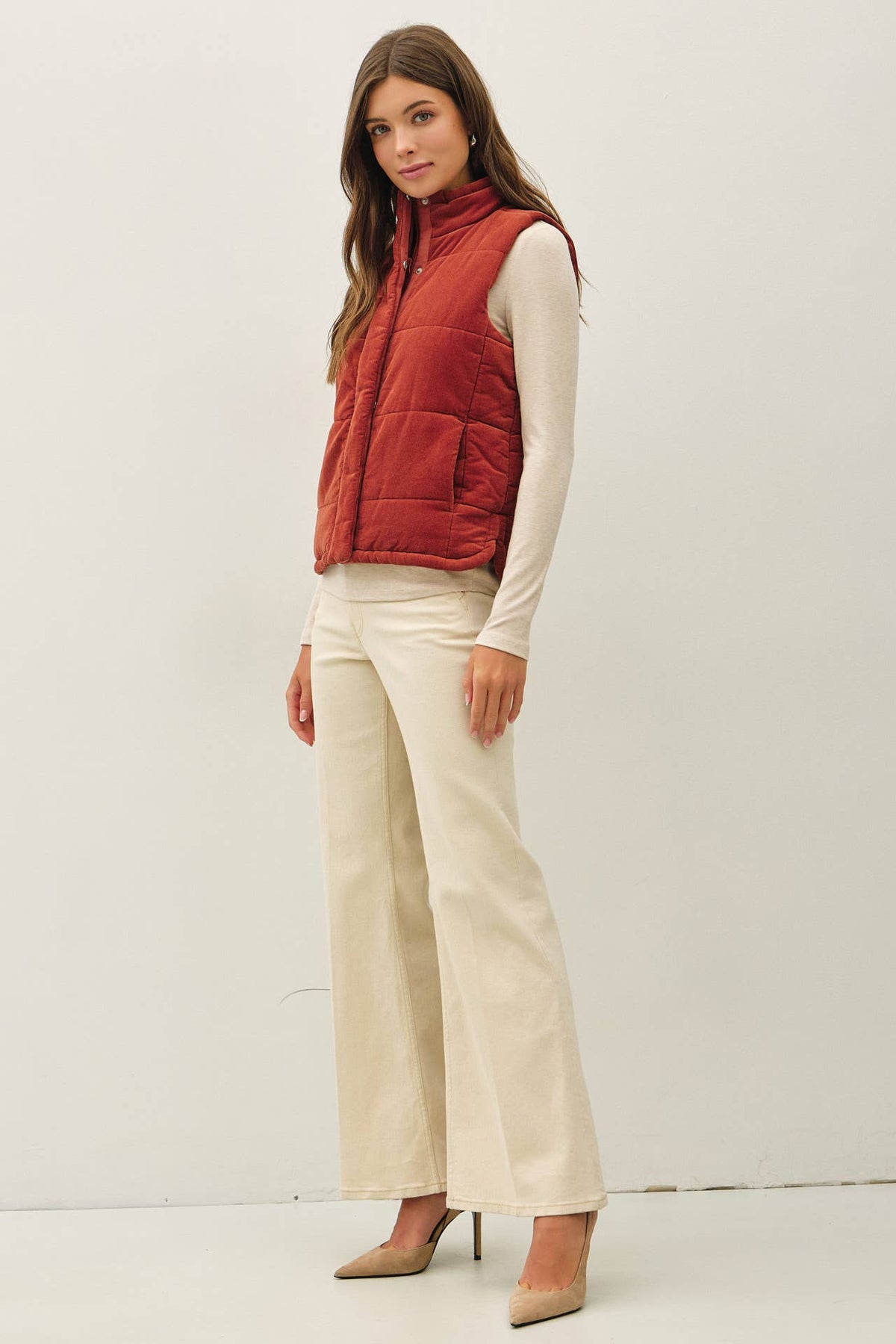 Good Call Corduroy Puffer Vest