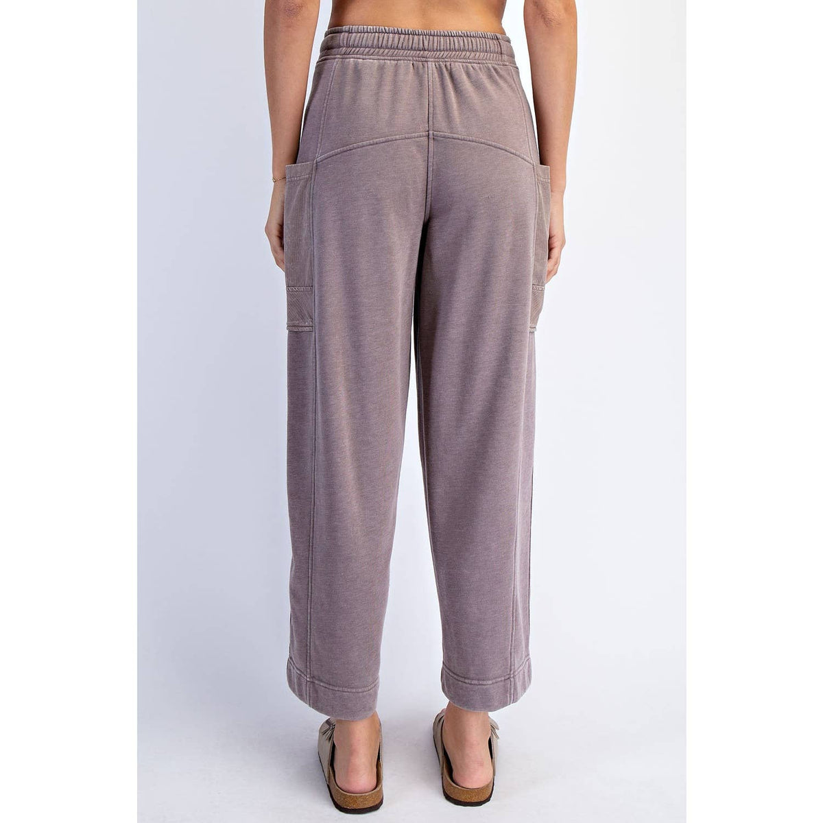 Weekend Wander French Terry Cargo Pants: Mocha