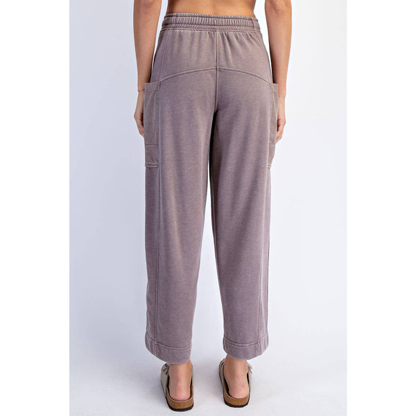 Weekend Wander French Terry Cargo Pants: Mocha