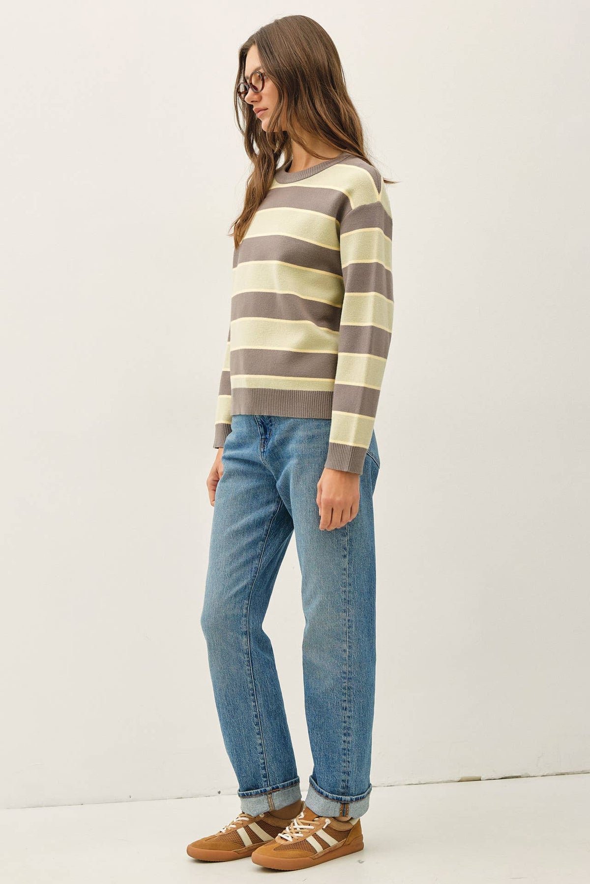 In Good Company Stripe Sweater: Olive