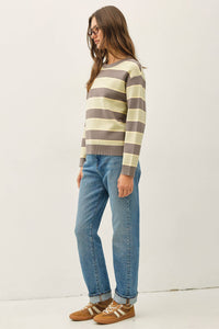 In Good Company Stripe Sweater: Olive