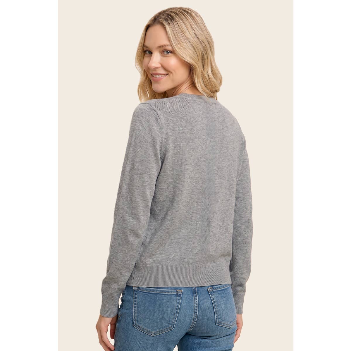 The Tessa Classic Cardigan: H Grey