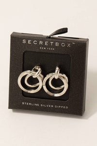 Everly Linked Circle Drop Earrings – Gold Dipped