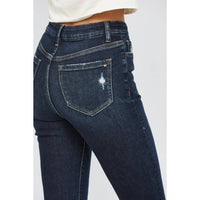 Mica Denim High Rise Crop Flare: Fennel