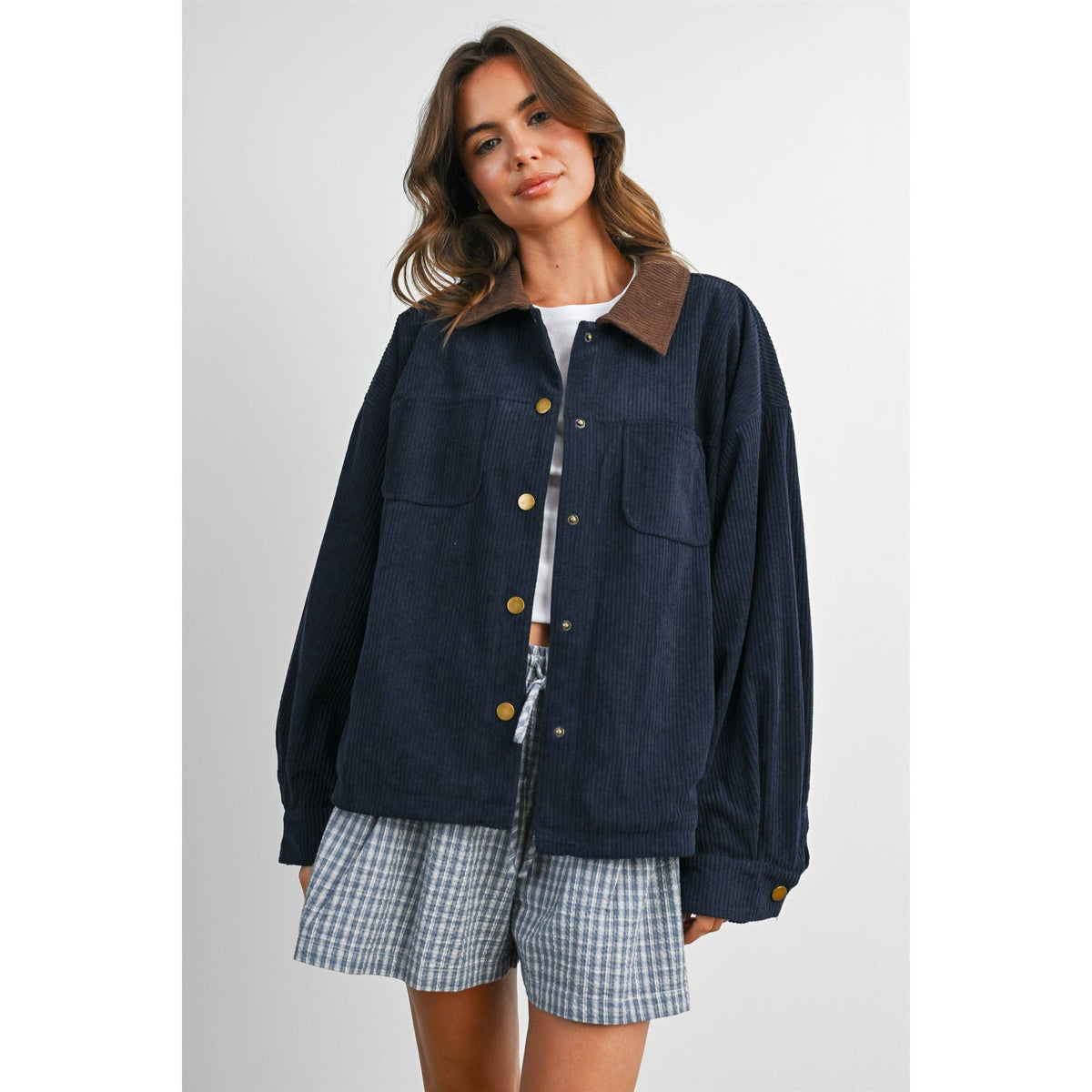 After Hours Corduroy Jacket: Navy