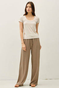 The Hallie Ribbed Baby Tee