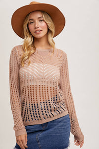 Dahlia Open Knit Pullover Sweater