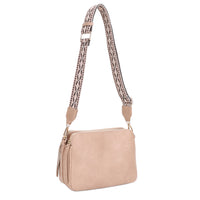 Harper Ridge 3-Compartment Crossbody Bag with Patterned Guitar Strap