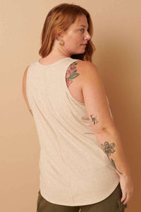 The Rylie Plus Ribbed Tank – Curved Hem Sleeveless Knit (XL-2X)