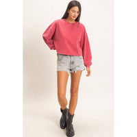 The Reset Mineral Wash Cropped Sweatshirt