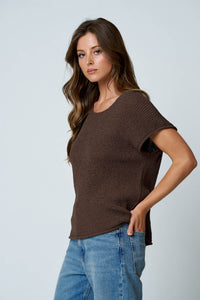 Rolled Edge Sweater Tee