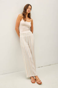 The Indie Cotton Gauze Palazzo Pants – High Rise Smocked Wide Leg Crop Pants