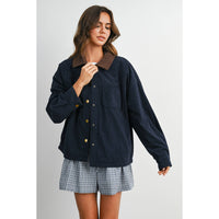 After Hours Corduroy Jacket: Navy