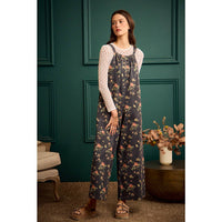 Rosewood Floral Wide Leg Overall Jumpsuit