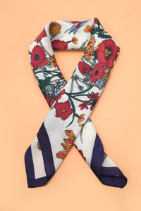 The Willow Floral Bandana Scarf – Large Flower Print Headband Neck Scarf