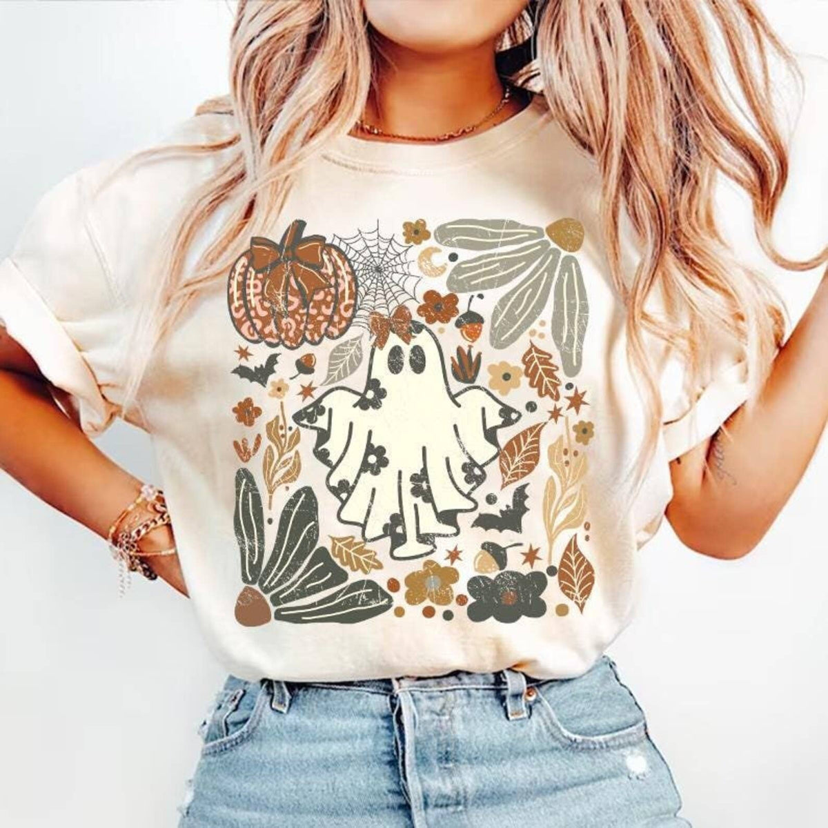 Boo & Bloom Fall Ghost Graphic Tee