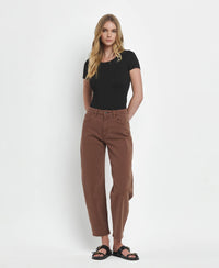 Vervet by Flying Monkey "Kate" Slim Barrel Jeans – Mocha Brown