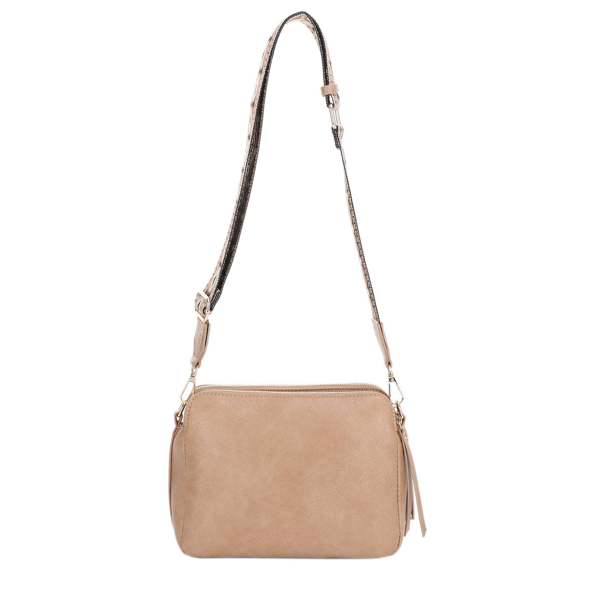 Harper Ridge 3-Compartment Crossbody Bag with Patterned Guitar Strap