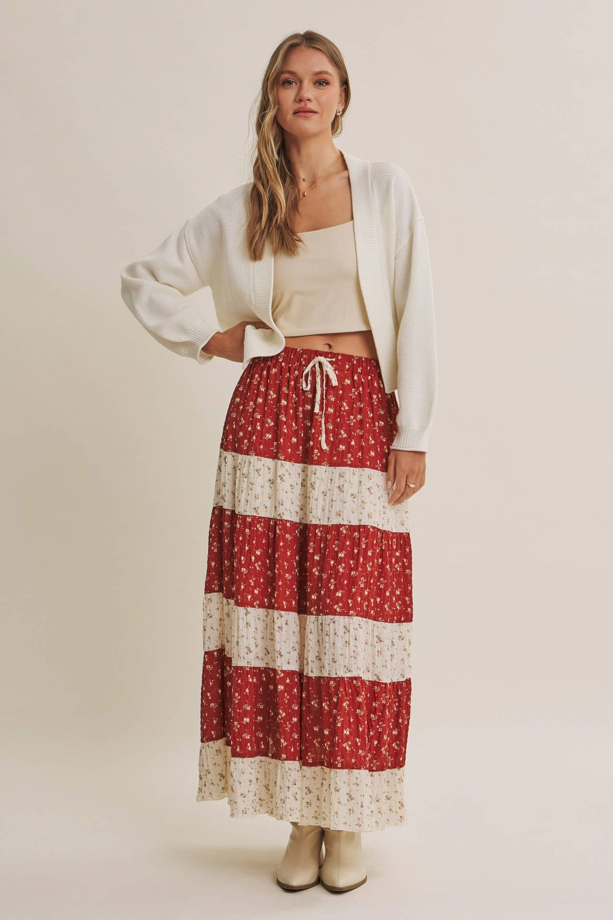 EVERYDAY ESEENTIAL EASY LAYERING BALLOON SLV WAFFLE CARDIGAN: OLIVE / L