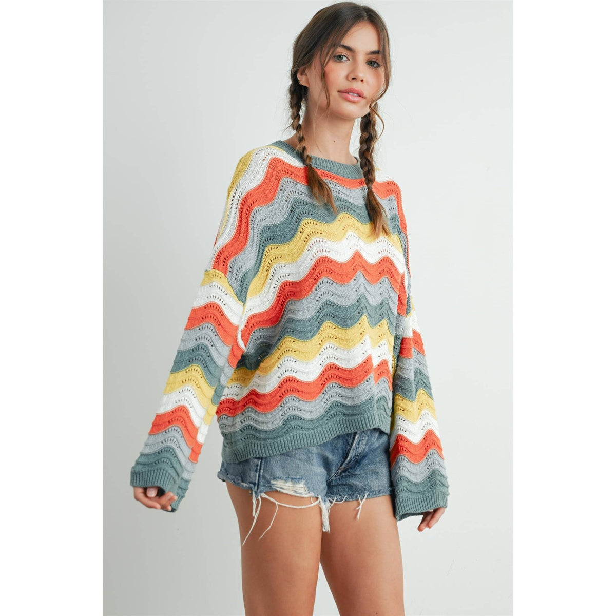 Good Mood Wave Sweater: Multi