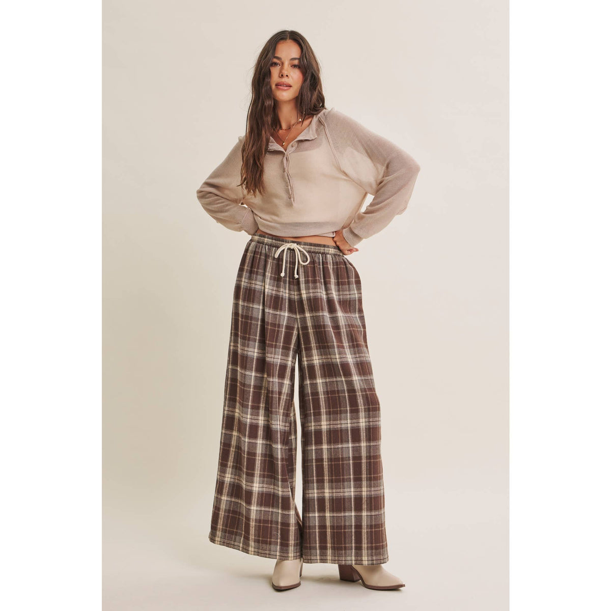 Morning Layer Airy Wool Blend Henley Sweater
