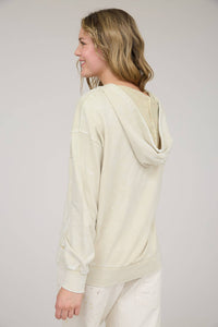 The Wynn Acid-Wash Henley Hoodie – Relaxed, Soft & Lived-In Cozy