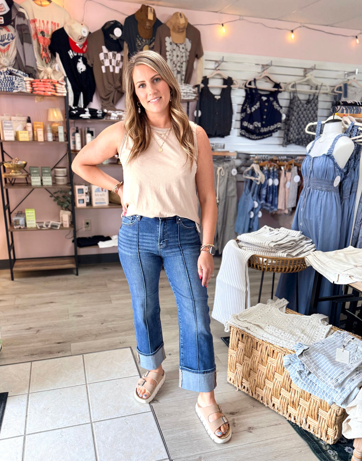 Avery High Rise Straight Leg Jeans: Dark Wash