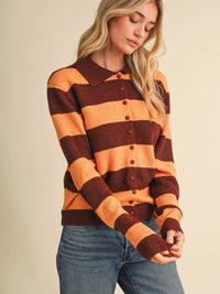 The Hallie Harvest Stripe Cardigan