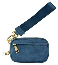 Clara Belle Zip Wallet with ID Window – Vegan Leather Wristlet, Multiple Colors