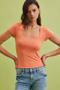 Emma Essential Square Neck Tee