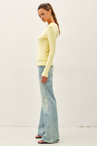 The Clara Long Sleeve Knit Tee – Essential Round Neck Layering Top